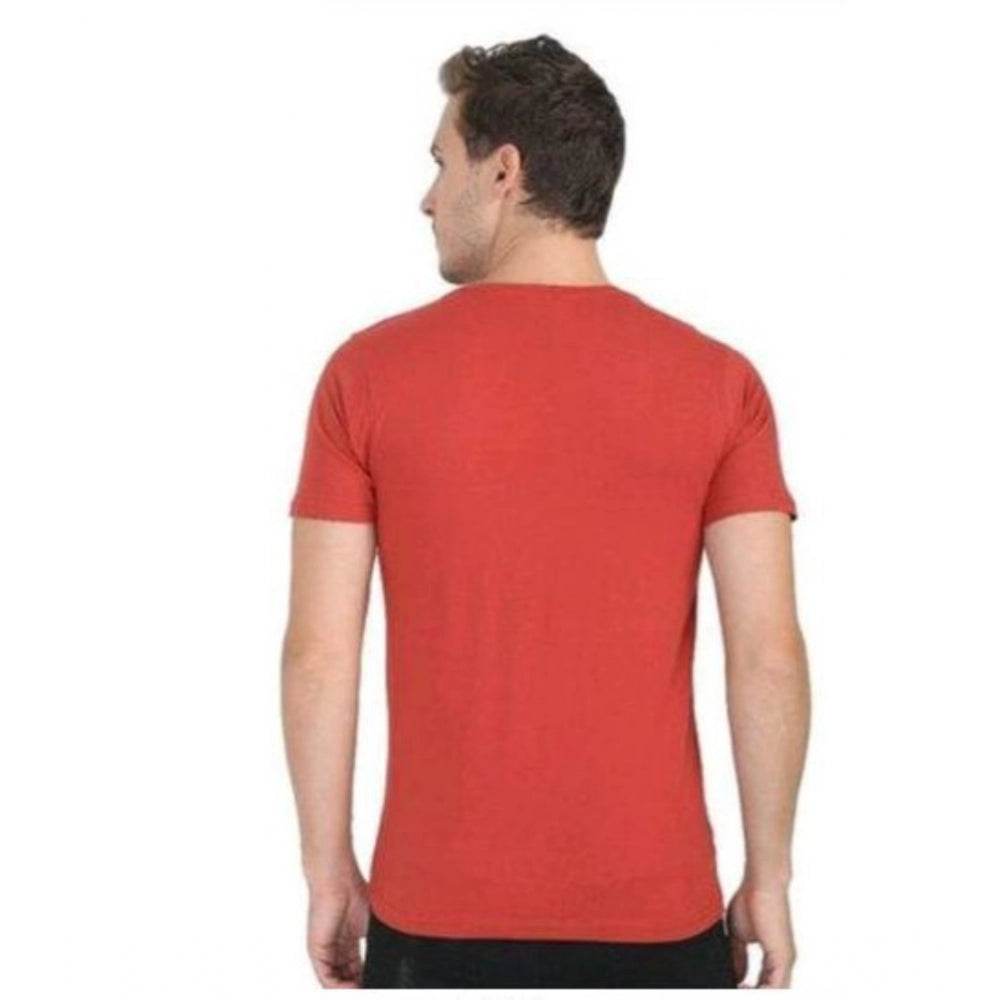 Generic Men's Casual Short Sleeves Cotton Round Neck T-shirt (Red) - MYLUXURY LANE ENTERPRISE