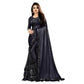 Generic Women's Malai Lining Solid Saree With Unstitched Blouse (Black, 5.5 Mtr) - MYLUXURY LANE ENTERPRISE