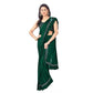 Generic Women's Lycra Solid Saree With Unstitched Blouse (Green, 5.5 Mtr) - MYLUXURY LANE ENTERPRISE