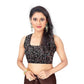 Generic Women's Lycra Solid Saree With Unstitched Blouse (Brown, 5.5 Mtr) - MYLUXURY LANE ENTERPRISE