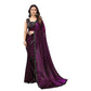 Generic Women's Lycra Floral Saree With Unstitched Blouse (Wine, 5.5 Mtr) - MYLUXURY LANE ENTERPRISE