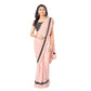 Generic Women's Lycra Solid Saree With Unstitched Blouse (Peach, 5.5 Mtr) - MYLUXURY LANE ENTERPRISE