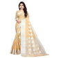 Generic Women's Cotton Silk Floral Saree With Unstitched Blouse (Beige, 5.5 Mtr) - MYLUXURY LANE ENTERPRISE
