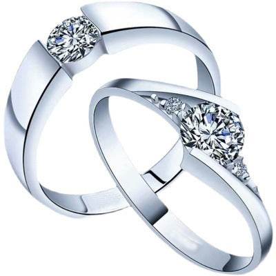 S925 Sterling Silver Moissanite Couple Ring For Men And Women - MYLUXURY LANE ENTERPRISE