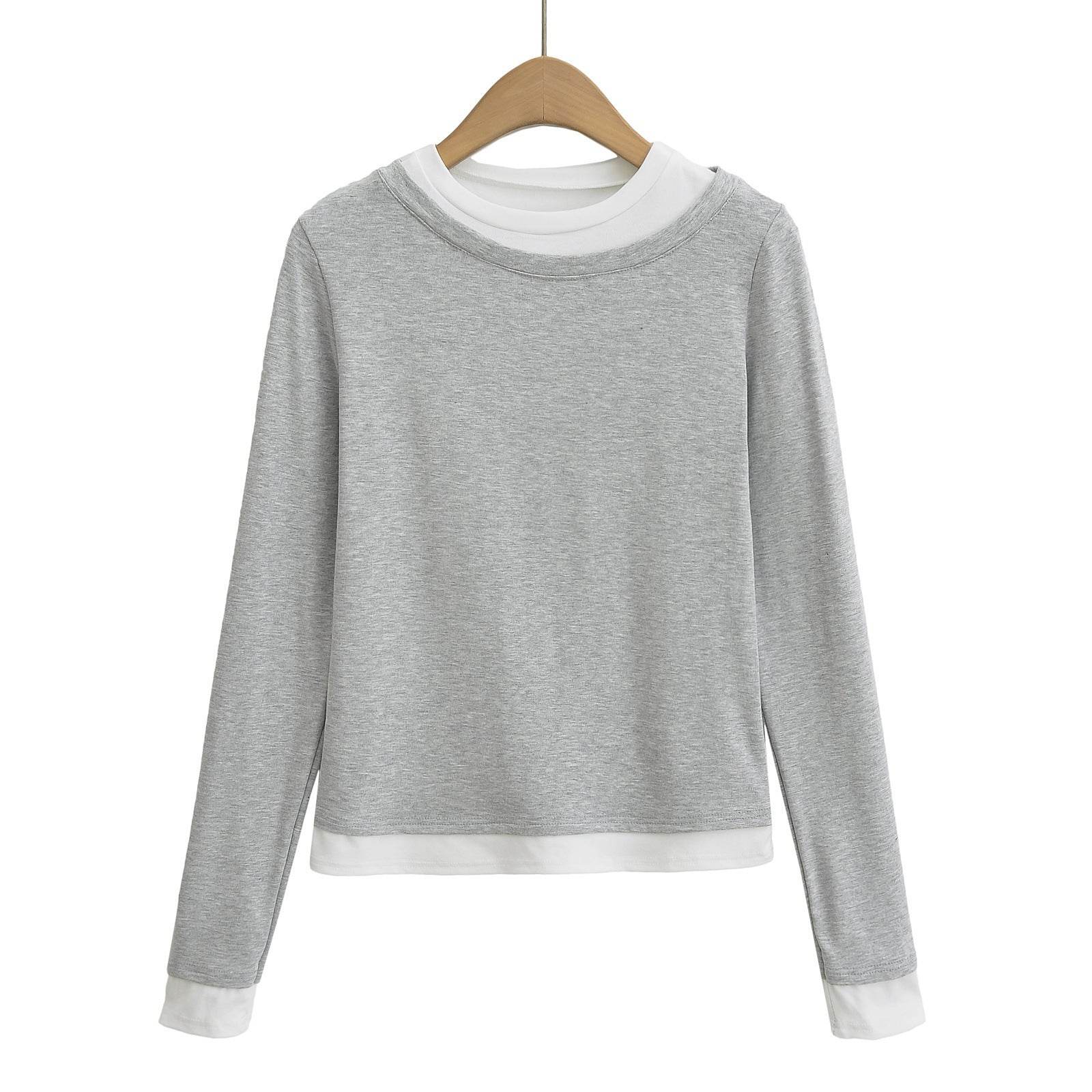 Women's American Casual Slim Fit Long-sleeved T-shirt - MYLUXURY LANE ENTERPRISE