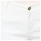 Generic Women's Denim Solid Buttoned Jeans (White) - MYLUXURY LANE ENTERPRISE