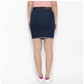 Generic Women's Denim Stitching Pattern Buttoned Skirt (Blue) - MYLUXURY LANE ENTERPRISE