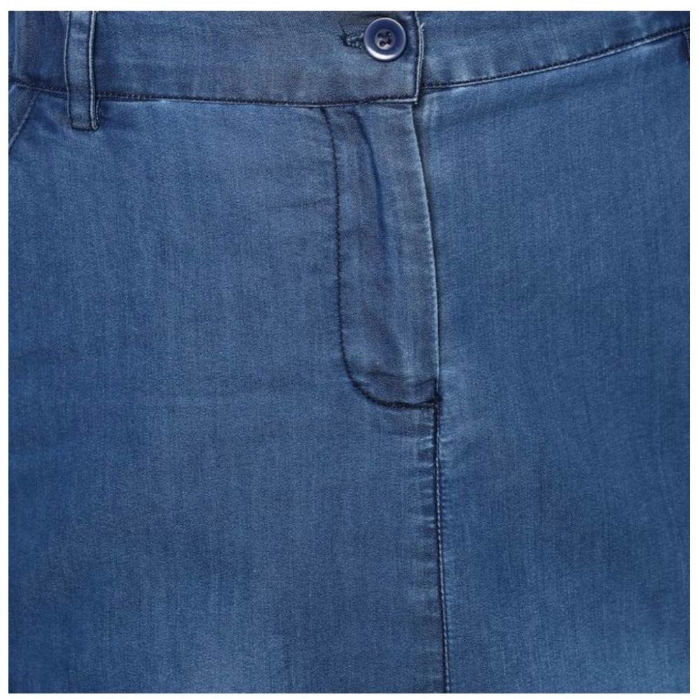 Generic Women's Denim Washed Buttoned Skirt (Blue) - MYLUXURY LANE ENTERPRISE