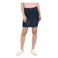 Generic Women's Denim Stitching Pattern Buttoned Skirt (Blue) - MYLUXURY LANE ENTERPRISE