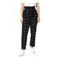 Generic Women's Polyester Checkered Elasticated Trousers (Black - White) - MYLUXURY LANE ENTERPRISE