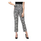 Generic Women's Polyester Animal Print Elasticated Trousers (Black - White) - MYLUXURY LANE ENTERPRISE