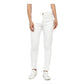 Generic Women's Denim Solid Buttoned Jeans (White) - MYLUXURY LANE ENTERPRISE