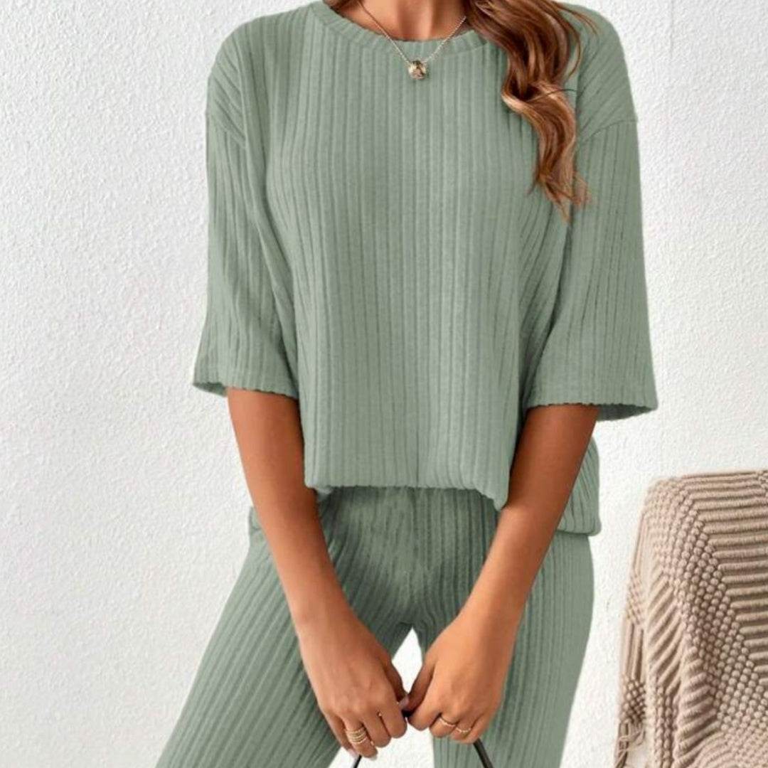 Women's Loose Casual Trousers Solid Color Fashion Homewear Suit - MYLUXURY LANE ENTERPRISE