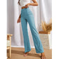 Generic Women's Polyester Solid Regular Fit Pant (Pista) - MYLUXURY LANE ENTERPRISE