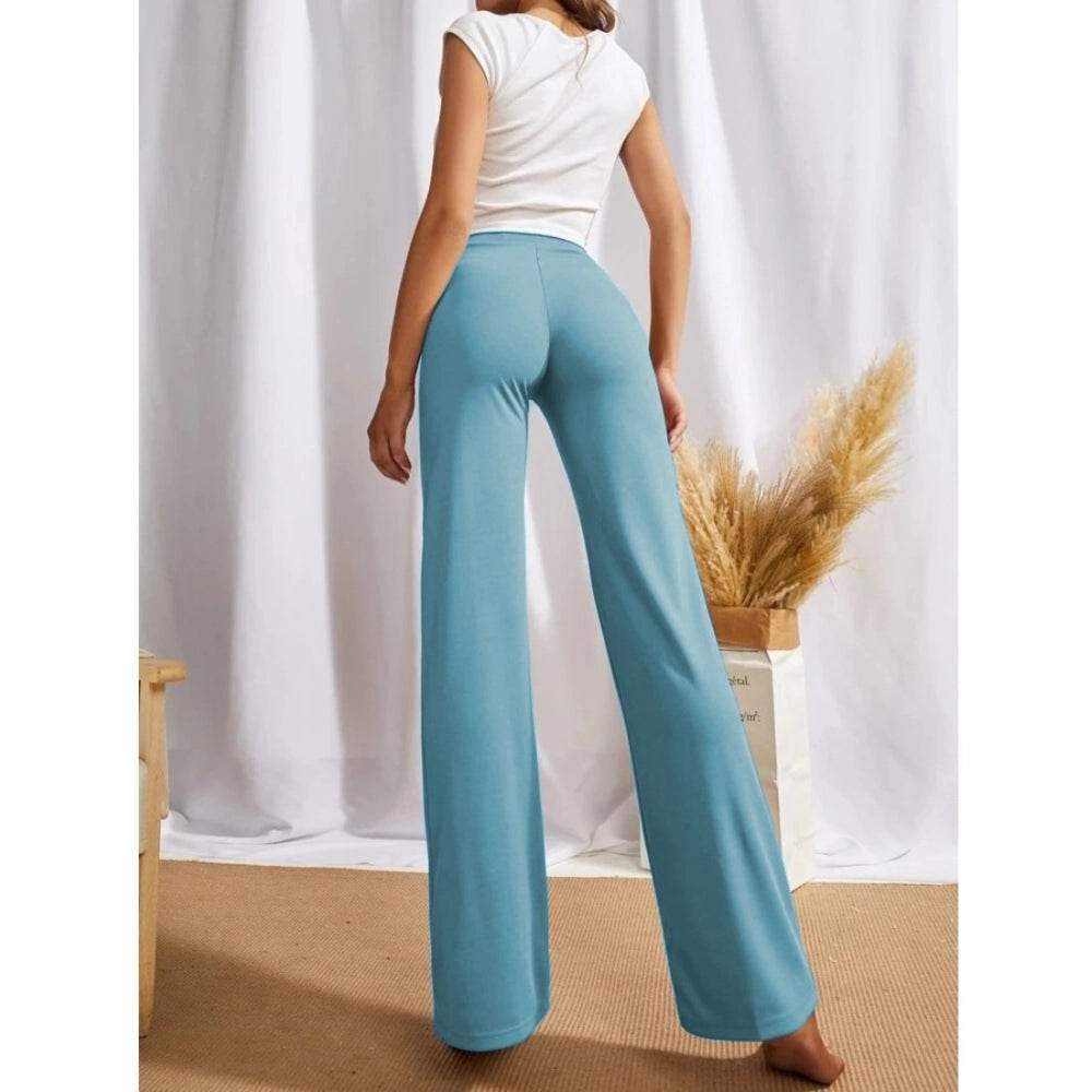 Generic Women's Polyester Solid Regular Fit Pant (Pista) - MYLUXURY LANE ENTERPRISE