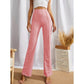Generic Women's Polyester Solid Regular Fit Pant (Peach) - MYLUXURY LANE ENTERPRISE