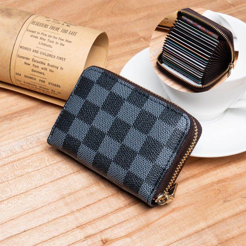 Credit Card Cover Women's Mini Purse Large Capacity Zipper Position Anti-degaussing Card Holder - MYLUXURY LANE ENTERPRISE