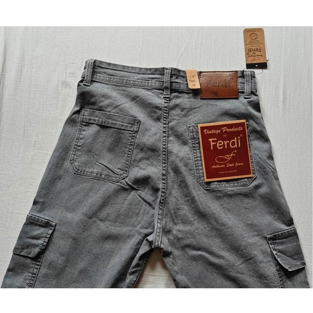 Generic Women's Cotton Blended Solid Cargo Straight Fit (Grey) - MYLUXURY LANE ENTERPRISE