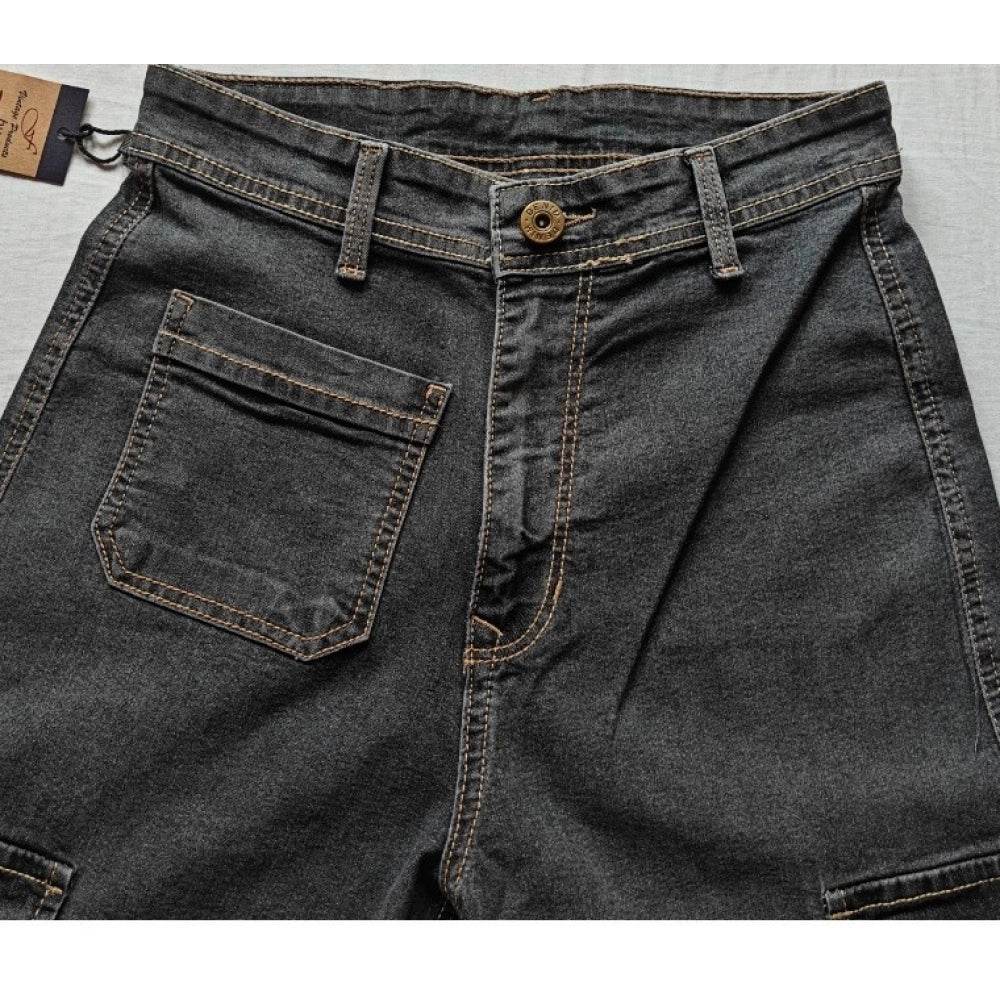 Generic Women's Cotton Blended Solid Cargo Straight Fit (Grey) - MYLUXURY LANE ENTERPRISE