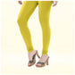 Generic Women's Cotton Blended Solid Churidar leggings (Lemon Yellow) - MYLUXURY LANE ENTERPRISE