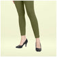 Generic Women's Cotton Blended Solid Ankle legging (Olive Green) - MYLUXURY LANE ENTERPRISE