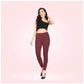 Generic Women's Cotton Blended Solid Ankle legging (Maroon) - MYLUXURY LANE ENTERPRISE