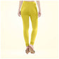 Generic Women's Cotton Blended Solid Churidar leggings (Lemon Yellow) - MYLUXURY LANE ENTERPRISE