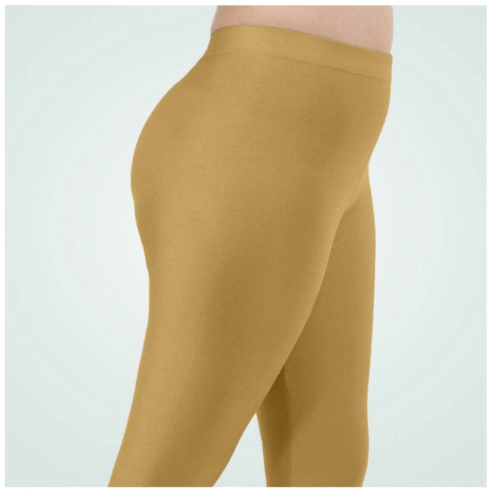 Generic Women's Cotton Blended Solid Shimmer Ankle leggings (Beige) - MYLUXURY LANE ENTERPRISE