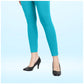 Generic Women's Cotton Blended Solid Ankle legging (Turquoise Blue) - MYLUXURY LANE ENTERPRISE