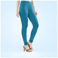 Generic Women's Cotton Blended Solid Churidar leggings (Blue) - MYLUXURY LANE ENTERPRISE