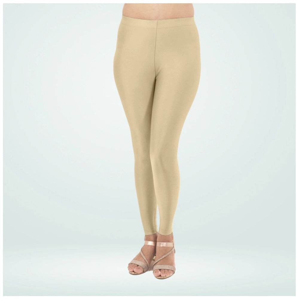 Generic Women's Cotton Blended Solid Shimmer Ankle leggings (New Skin) - MYLUXURY LANE ENTERPRISE