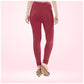 Generic Women's Cotton Blended Solid Churidar leggings (Red Maroon) - MYLUXURY LANE ENTERPRISE
