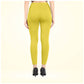 Generic Women's Cotton Blended Solid Ankle legging (Lemon Yellow) - MYLUXURY LANE ENTERPRISE