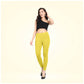 Generic Women's Cotton Blended Solid Ankle legging (Lemon Yellow) - MYLUXURY LANE ENTERPRISE