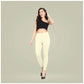 Generic Women's Cotton Blended Solid Ankle legging (Cream) - MYLUXURY LANE ENTERPRISE