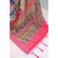 Generic Women's Linen Digital Print Saree With Unstitched Blouse 5.5Mtr (pink) - MYLUXURY LANE ENTERPRISE