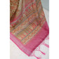 Generic Women's Linen Digital Print Saree With Unstitched Blouse 5.5Mtr (Pink) - MYLUXURY LANE ENTERPRISE