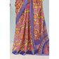 Generic Women's Linen Digital Print Saree With Unstitched Blouse 5.5Mtr (Multicolor) - MYLUXURY LANE ENTERPRISE