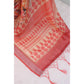 Generic Women's Linen Digital Print Saree With Unstitched Blouse 5.5Mtr (Pink) - MYLUXURY LANE ENTERPRISE
