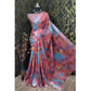 Generic Women's Cotton Linen Woven Design Saree With Unstitched Blouse 5.5Mtr (Red) - MYLUXURY LANE ENTERPRISE