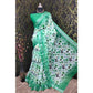 Generic Women's Cotton Linen Woven Design Saree With Unstitched Blouse 5.5Mtr (Green) - MYLUXURY LANE ENTERPRISE
