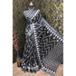 Generic Women's Cotton Linen Woven Design Saree With Unstitched Blouse 5.5Mtr (Black) - MYLUXURY LANE ENTERPRISE