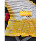 Generic Women's Cotton Linen Woven Design Saree With Unstitched Blouse 5.5Mtr (Yellow) - MYLUXURY LANE ENTERPRISE