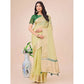 Generic Women's Organza Printed Saree With Unstitched Blouse 5.5Mtr (Light Green) - MYLUXURY LANE ENTERPRISE