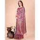Generic Women's Cotton Printed Saree With Unstitched Blouse 5.5Mtr (Magenta) - MYLUXURY LANE ENTERPRISE