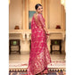 Generic Women's Silk Printed Saree With Unstitched Blouse 5.5Mtr (Pink) - MYLUXURY LANE ENTERPRISE