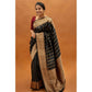 Generic Women's Silk Printed Saree With Unstitched Blouse 5.5Mtr (Black) - MYLUXURY LANE ENTERPRISE
