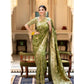 Generic Women's Silk Printed Saree With Unstitched Blouse 5.5Mtr (Olive Green) - MYLUXURY LANE ENTERPRISE