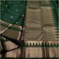 Generic Women's Silk Printed Saree With Unstitched Blouse 5.5Mtr (Green) - MYLUXURY LANE ENTERPRISE