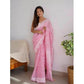 Generic Women's Cotton Printed Saree With Unstitched Blouse 5.5Mtr (Pink) - MYLUXURY LANE ENTERPRISE